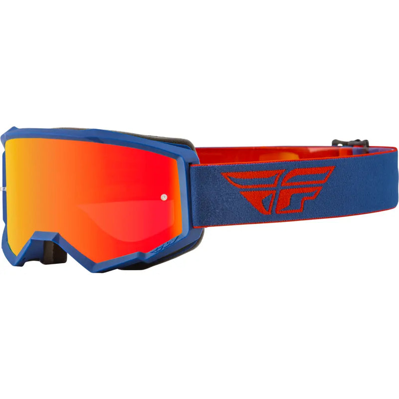 Fly Racing Fly Racing 37-51718 Youth Zone Goggle Red/Navy W/ Red Mirror/Amber Lens