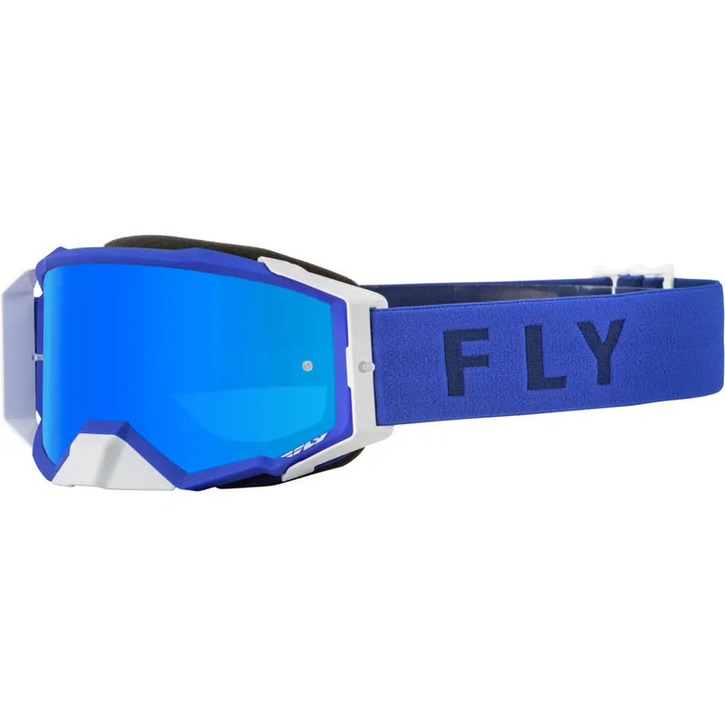 Fly Racing Fly Racing 37-51891 Zone Pro Goggle Blue W/ Sky Blue Mirror/Smoke Lens