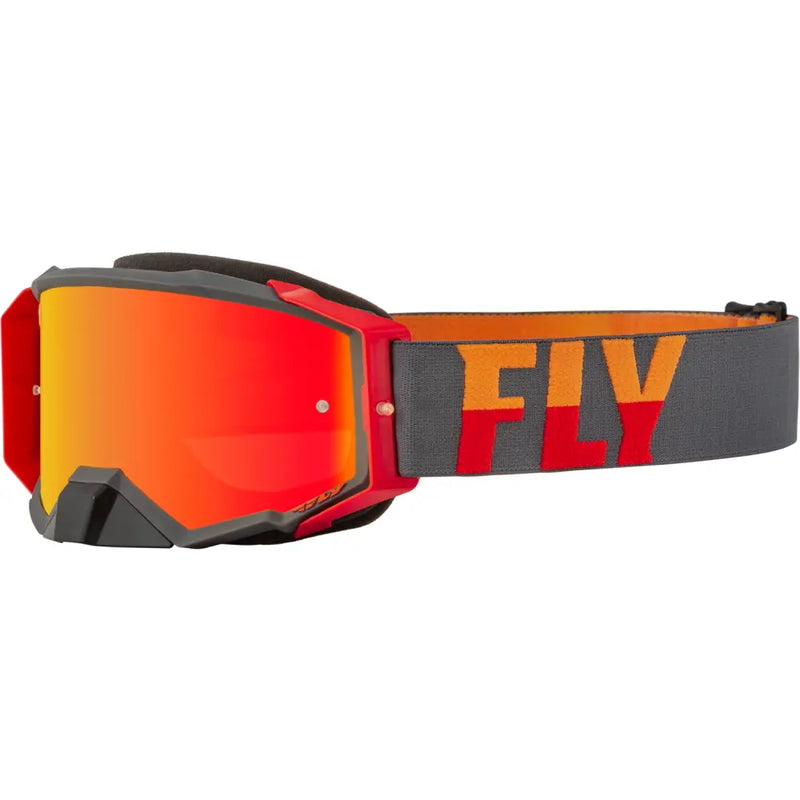 Fly Racing Fly Racing 37-51894 Zone Pro Goggle Grey/Red Red Mirror/Amber Lens