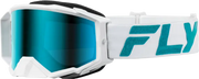 Zone Elite Goggle White/Teal W/ Blue/Teal Mir/Sky Blue Lens