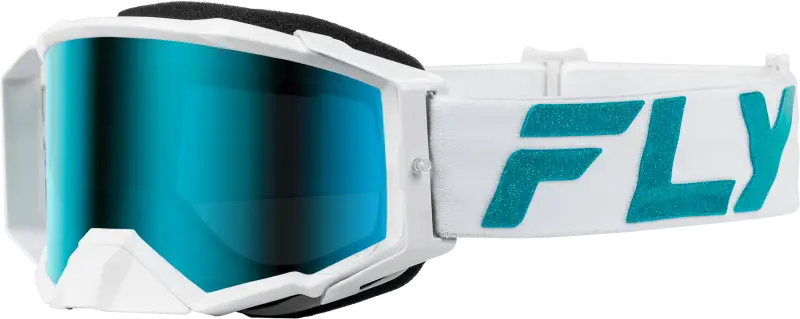 Zone Elite Goggle White/Teal W/ Blue/Teal Mir/Sky Blue Lens