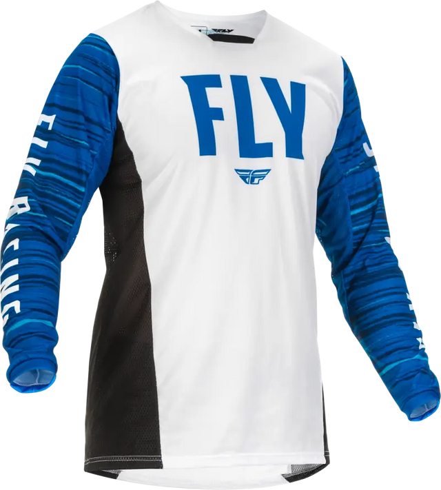 Fly Racing Fly Racing 375-5232X Kinetic Wave Jersey White/Blue 2X