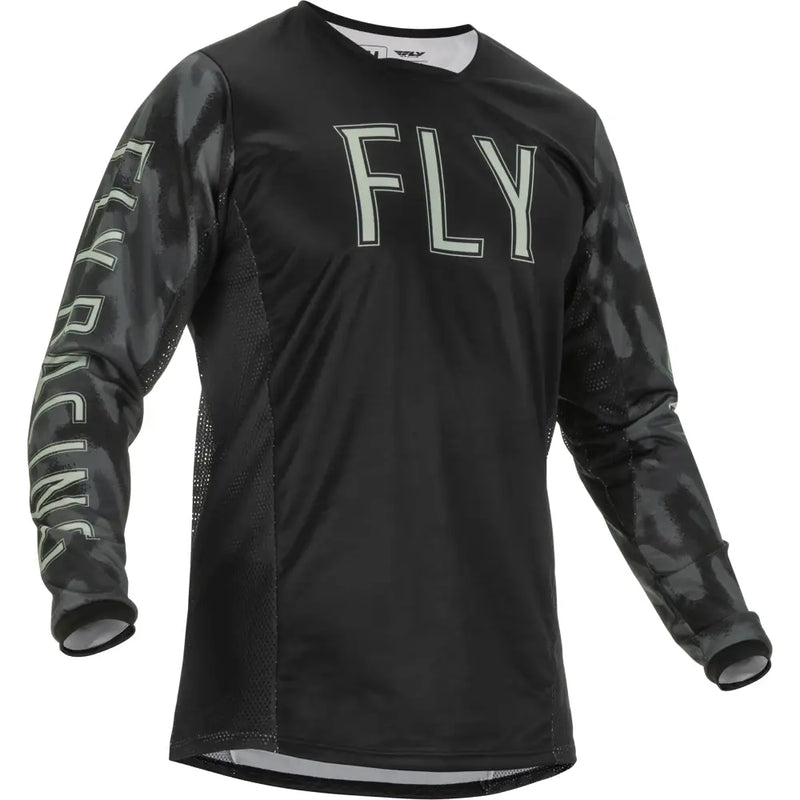 Fly Racing Fly Racing 375-524M Kinetic S.E. Tactic Jersey Black/Grey Camo Md