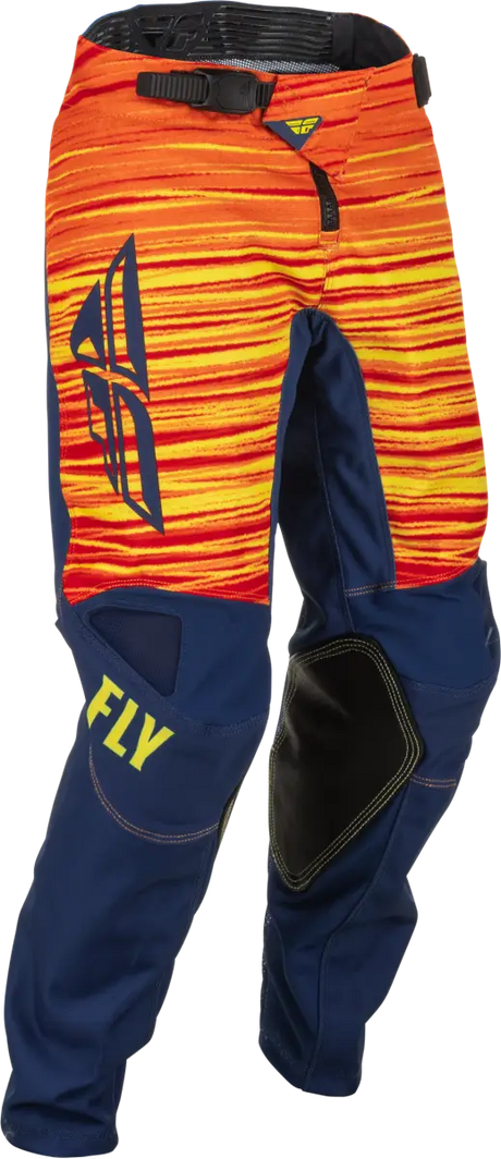 Fly Racing Fly Racing 375-53622 Youth Kinetic Wave Pants Navy/Yellow/Red Sz 22