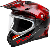 Trekker Cw Conceal Helmet Dual Shld Red/Black Md