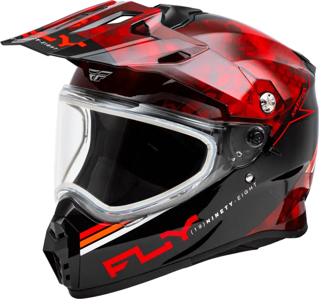 Trekker Cw Conceal Helmet Dual Shld Red/Black Xs