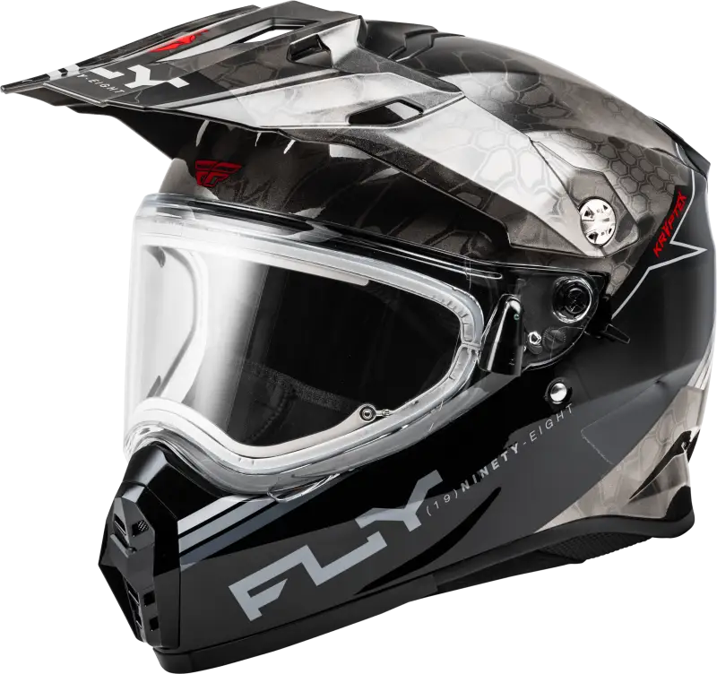 Trekker Cw Conceal Helmet Elec Shld Black/Grey/White Lg