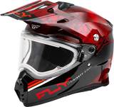 Trekker Cw Conceal Helmet Elec Shld Red/Black 2X
