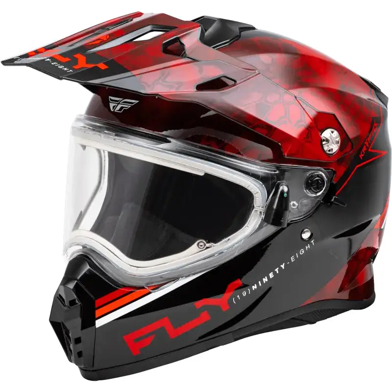 Trekker Cw Conceal Helmet Elec Shld Red/Black Md