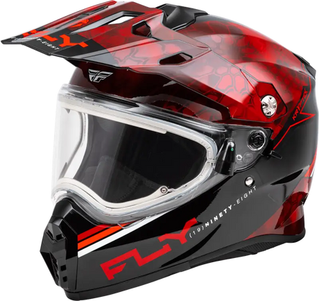 Trekker Cw Conceal Helmet Elec Shld Red/Black Sm
