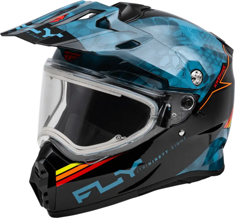 Trekker Cw Conceal Helmet Elec Shld Slate/Black/Red 2X