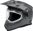 Trekker Cw Solid Helmet Dual Shld Grey Sm