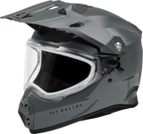 Trekker Cw Solid Helmet Dual Shld Grey Xl