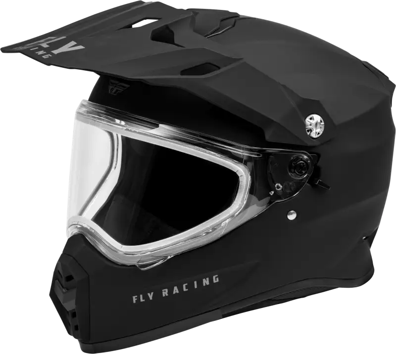 Trekker Cw Solid Helmet Dual Shld Matte Black Md