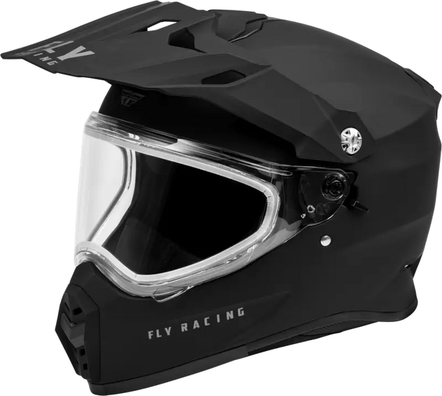 Trekker Cw Solid Helmet Dual Shld Matte Black Sm