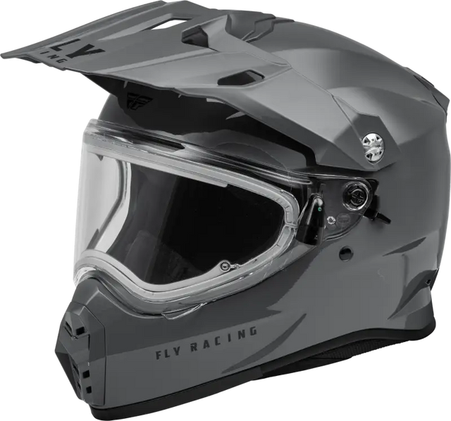 Trekker Cw Solid Helmet Elec Shld Grey Sm
