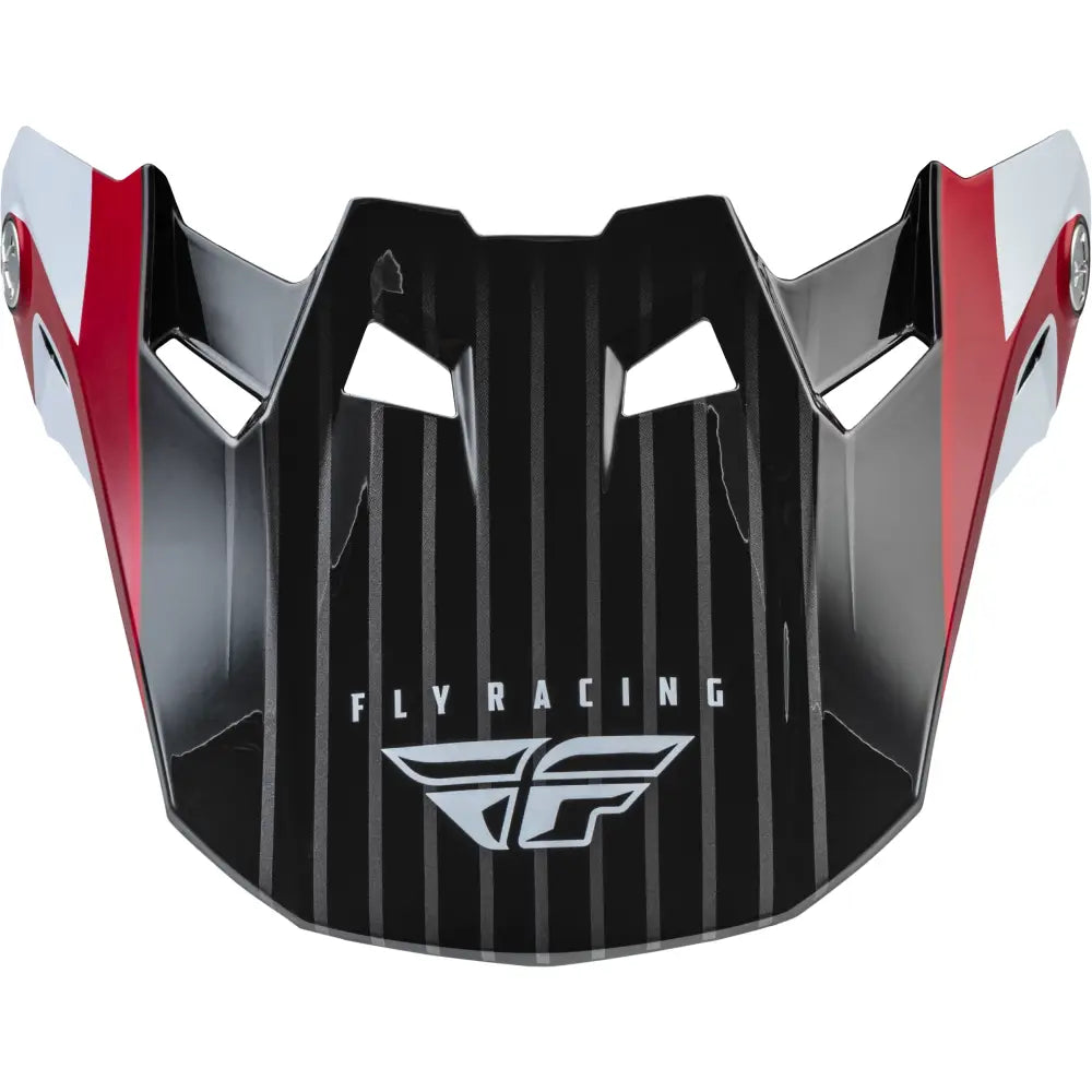 Fly Racing 73-47103L Formula Carbon Prime Visor Red/White/Red Carbon Xl/2X