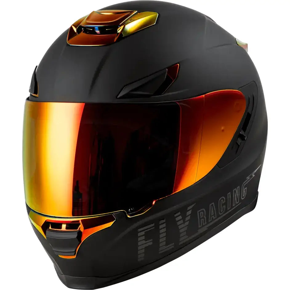 Sentinel Recon Helmet Matte Black/Fire Chrome 2X