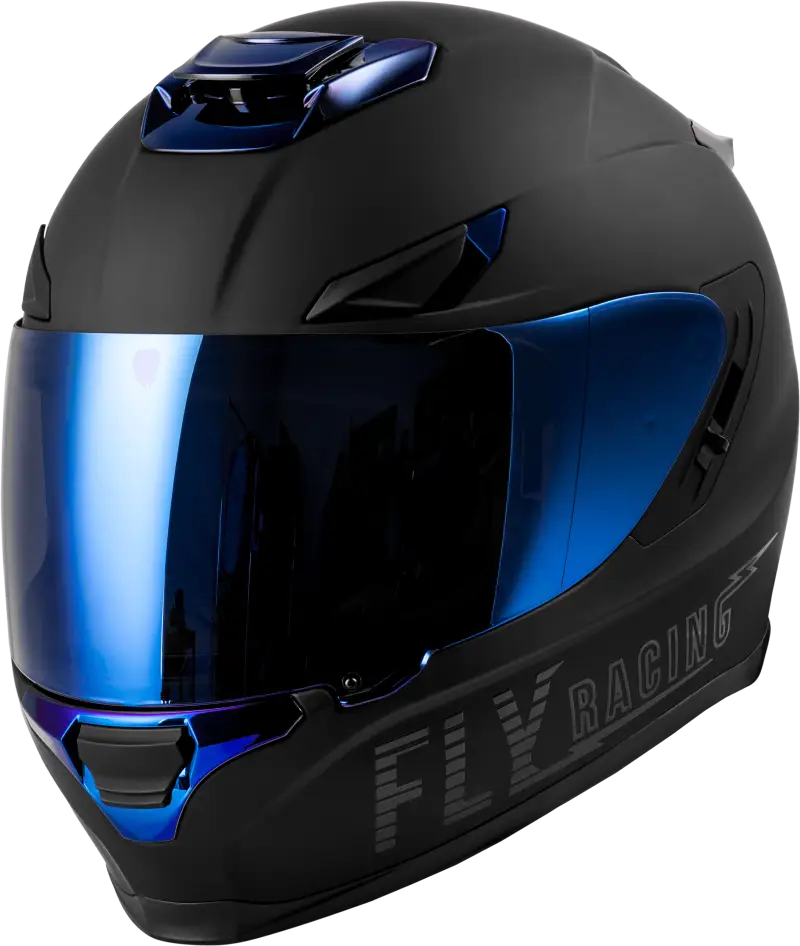 Sentinel Recon Helmet Matte Black/Blue Chrome Sm