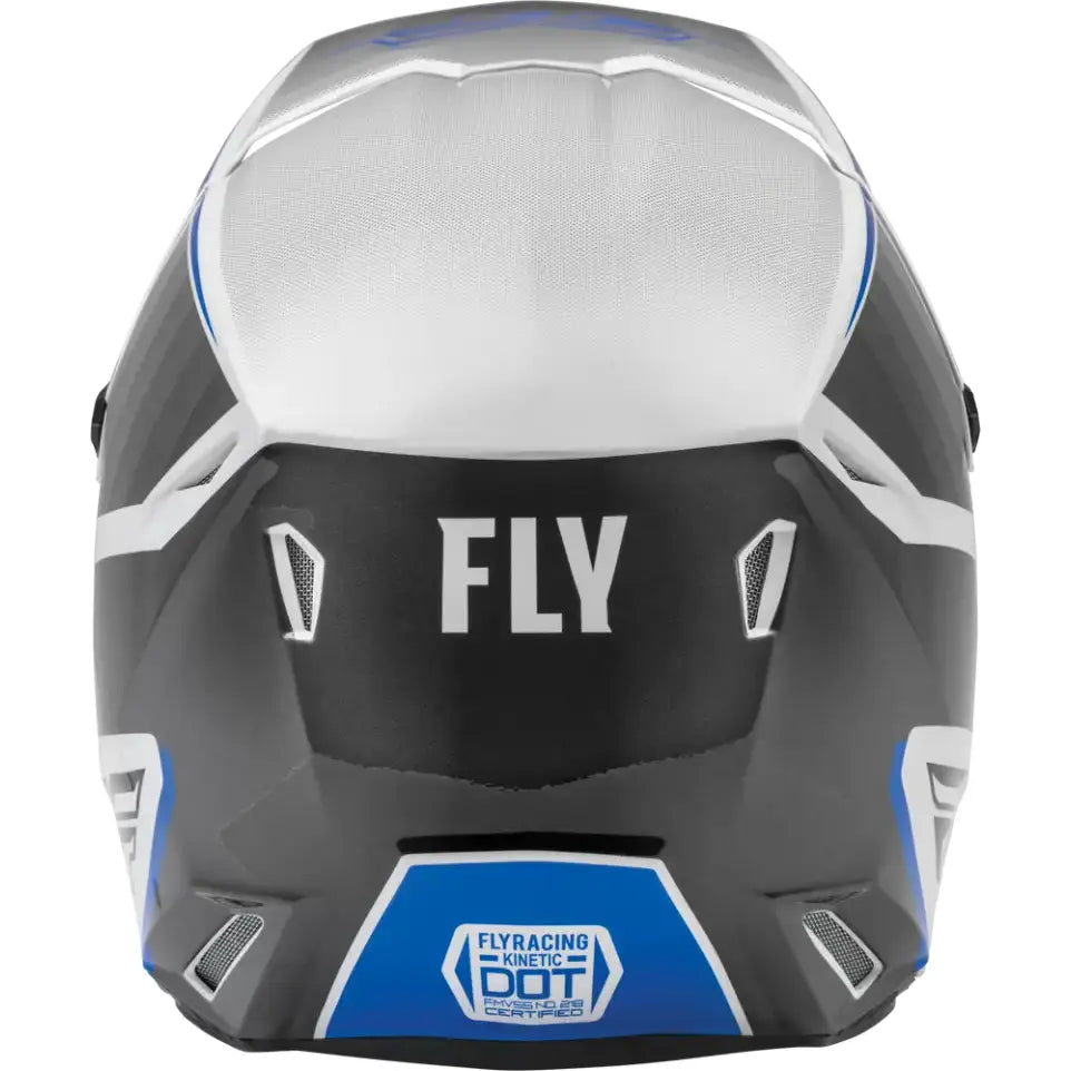 Fly Racing 73-8641 Youth Kinetic Drift Helmet Blue/Charcoal/White - RV and Auto Parts