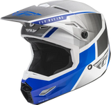 Fly Racing Fly Racing 73-8641YM Youth Kinetic Drift Helmet Blue/Charcoal/White Ym