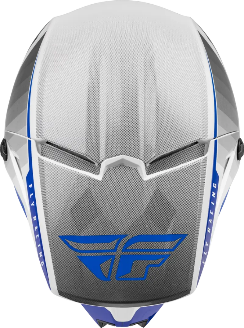 Fly Racing 73-8641 Youth Kinetic Drift Helmet Blue/Charcoal/White - RV and Auto Parts