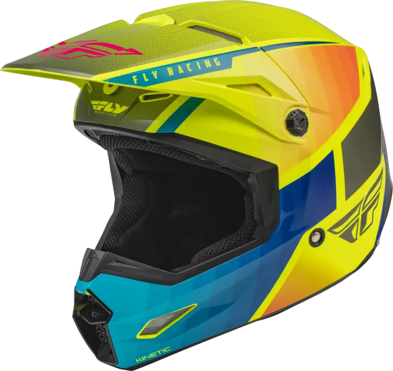 Fly Racing Fly Racing 73-8642X Kinetic Drift Helmet Blue/Hi-Vis/Charcoal Xl