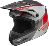 Fly Racing Fly Racing 73-8643L Kinetic Drift Helmet Charcoal/Light Grey/Red Lg