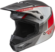 Fly Racing Fly Racing 73-8643YM Youth Kinetic Drift Helmet Charcoal/Light Grey/Red Ym
