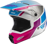 Fly Racing Fly Racing 73-8644YL Youth Kinetic Drift Helmet Pink/White/Blue Yl