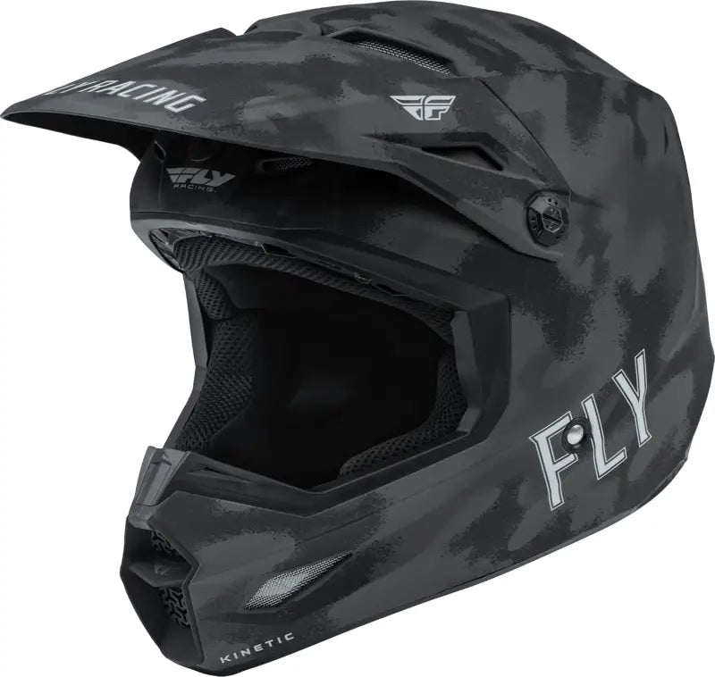 Fly Racing F73-3316 Youth Kinetic S.E. Tactic Helmet Matte Grey Camo - RV and Auto Parts