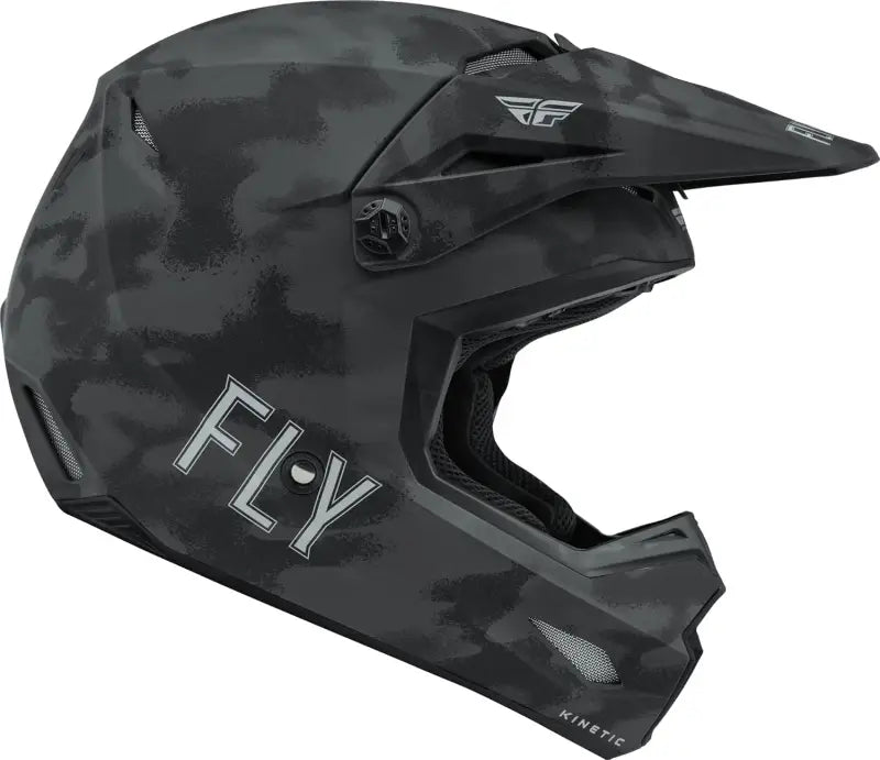Fly Racing F73-3316 Youth Kinetic S.E. Tactic Helmet Matte Grey Camo - RV and Auto Parts