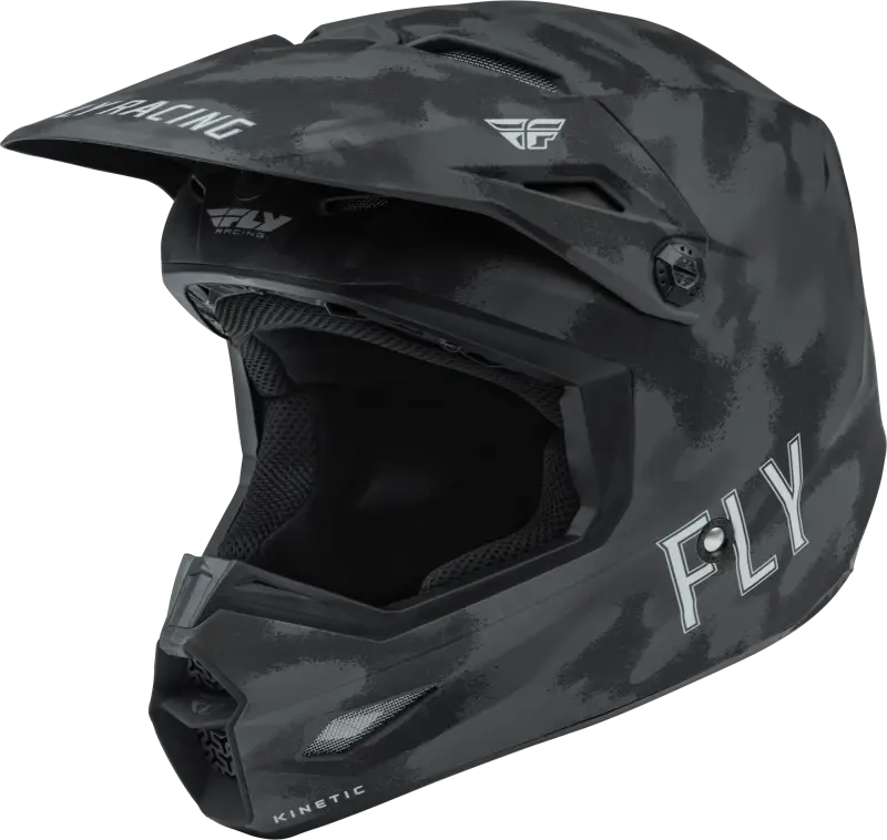 Fly Racing Fly Racing F73-3316YM Youth Kinetic S.E. Tactic Helmet Matte Grey Camo Ym