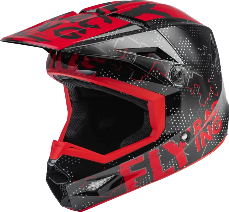 Fly Racing Fly Racing F73-3490YM Youth Kinetic Scan Helmet Black/Red Ym
