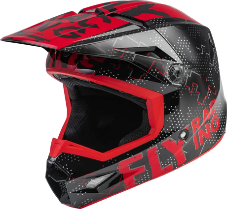 Fly Racing Fly Racing F73-3490YS Youth Kinetic Scan Helmet Black/Red Ys