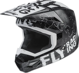 Fly Racing Fly Racing F73-3491YS Youth Kinetic Scan Helmet Black/White Ys