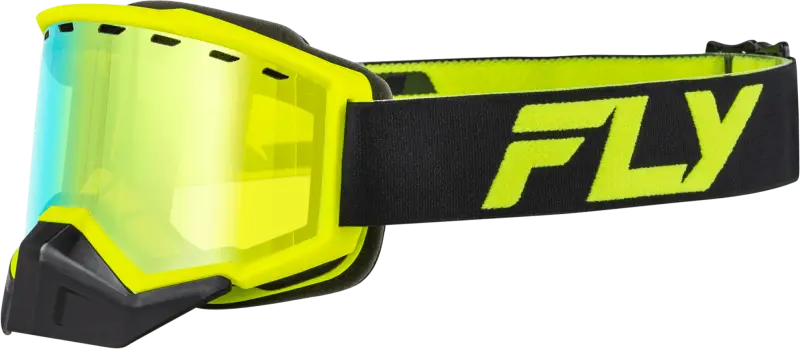 Focus Snow Goggle Black/Hi-Vis W/ Gold Mirror/Yellow Lens