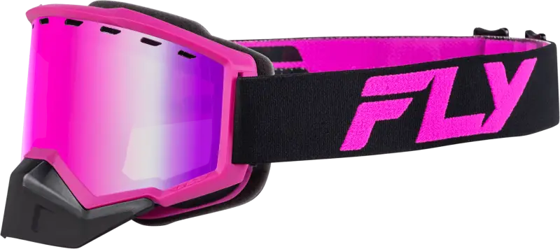 Focus Snow Goggle Black/Pink W/ Pink Mirror/Rose Lens