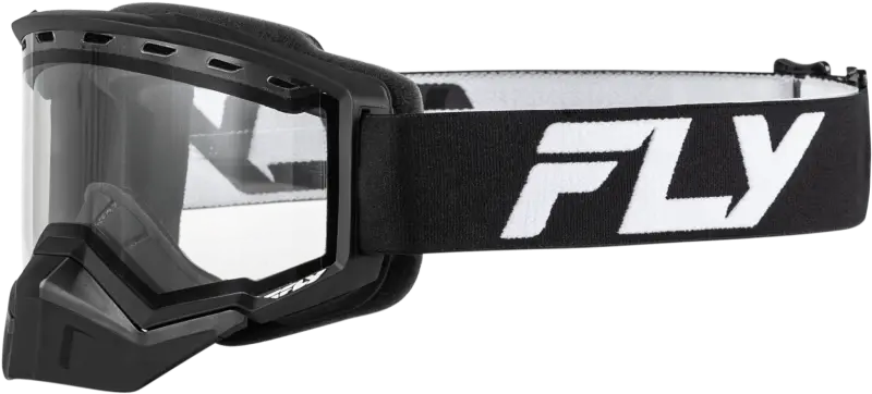 Yth Focus Snow Goggle Blk/Wht W/ Clear Lens