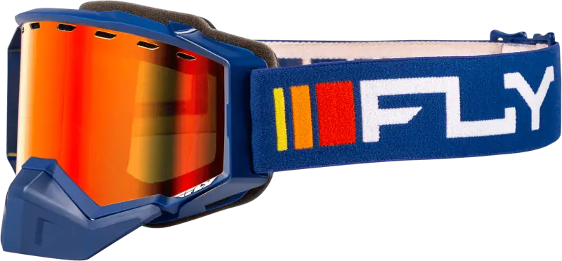 Zone Snow Goggle Navy/White W/ Red Mirror/Amber Lens