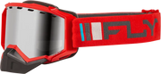 Zone Snow Goggle Red/Charcoal W/ Silver Mirror/Smoke Lens