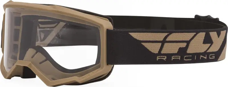 Focus Youth Goggle Khaki W/Clear Lens