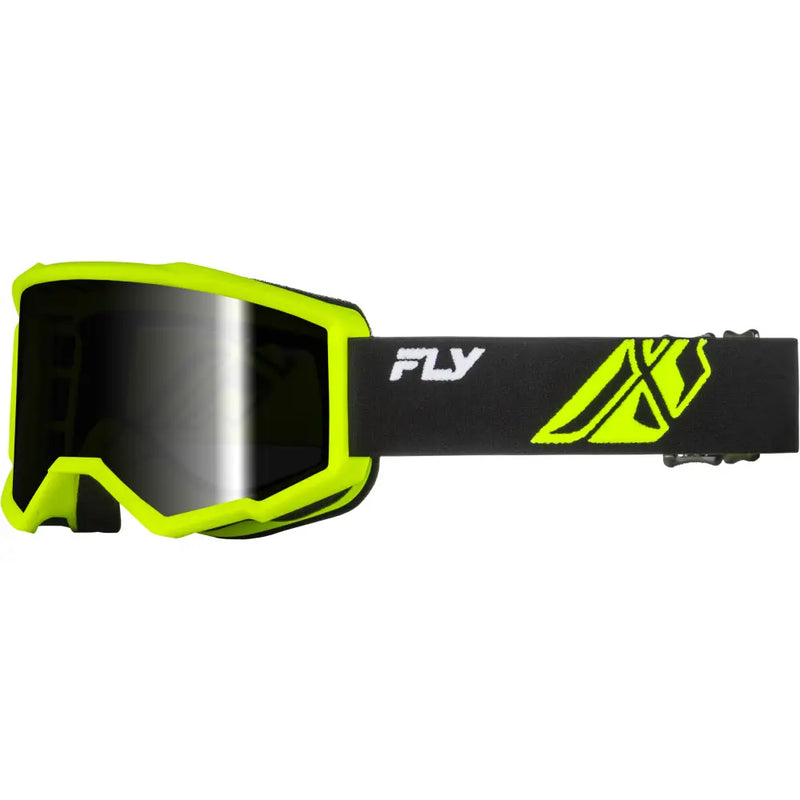 FLY Racing Focus Watercraft Goggle (2026) Eyewear 37-51169 - Black Frame Smoke Lens Dark Hydrophoc
