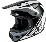 Kinetic Crest Helmet Black/White/Grey 2x - FLY RACING