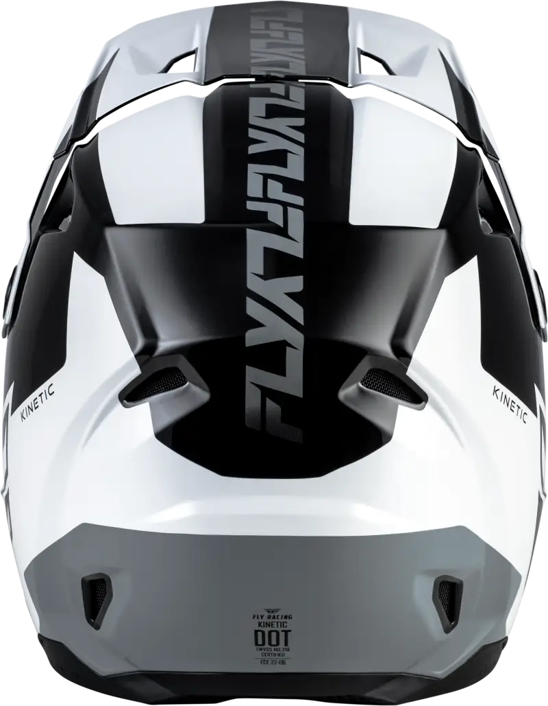Kinetic Crest Helmet Black/White/Grey 2x - FLY RACING