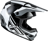 Kinetic Crest Helmet Black/White/Grey 2x - FLY RACING