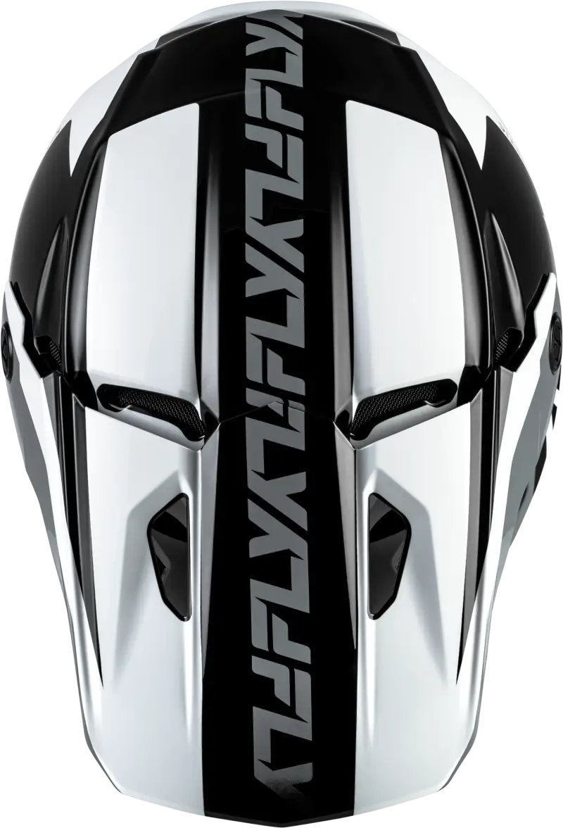 Kinetic Crest Helmet Black/White/Grey 2x - FLY RACING
