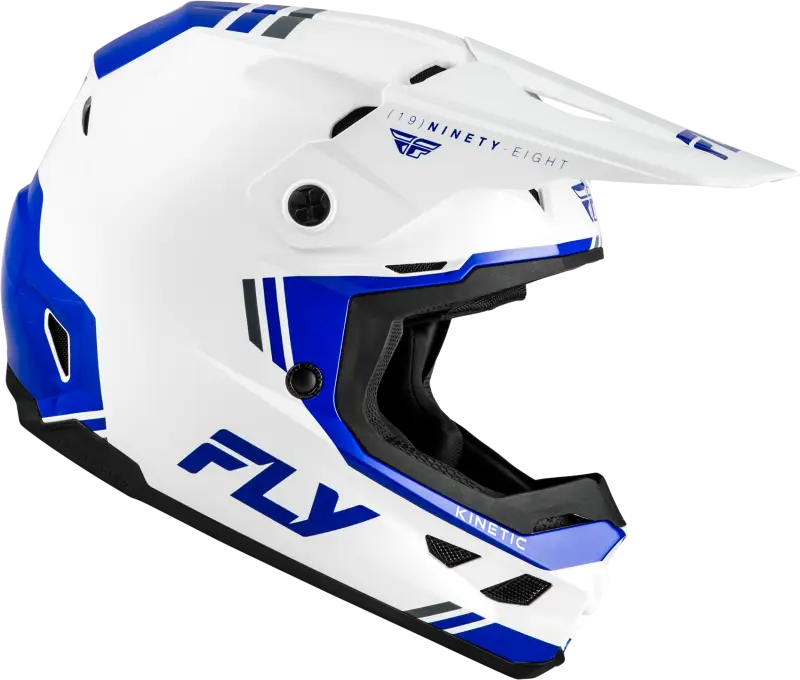 Kinetic Verdict Helmet White/Blue/Grey 2x - FLY RACING