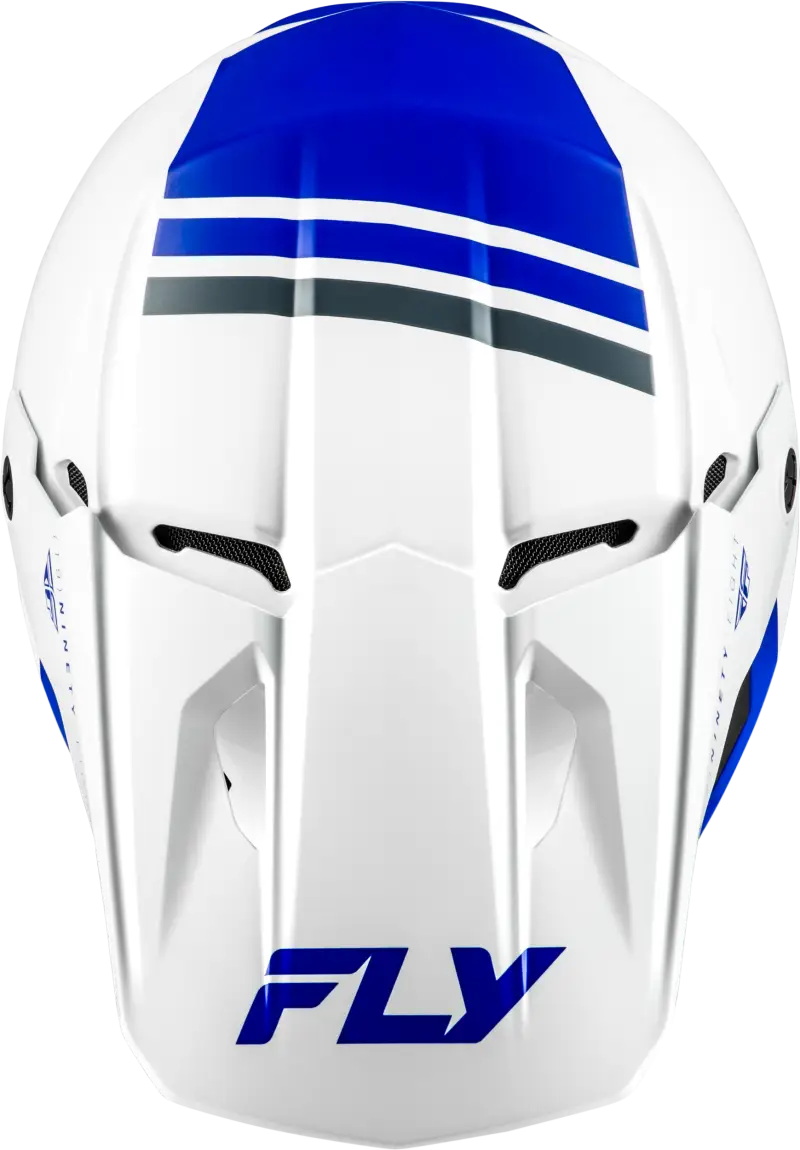 Kinetic Verdict Helmet White/Blue/Grey 2x - FLY RACING