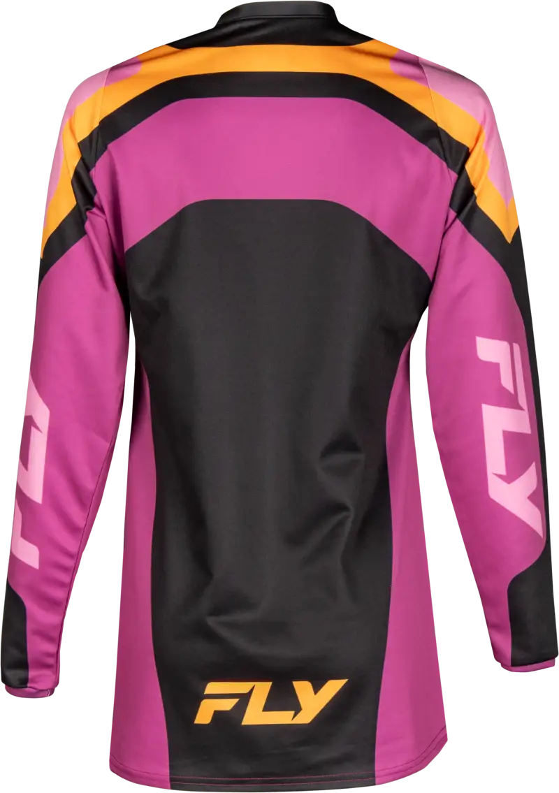 FLY RACING Women's F 16 Jersey Black/Mauve/Yellow XL - Performance & Comfort - FLY RACING